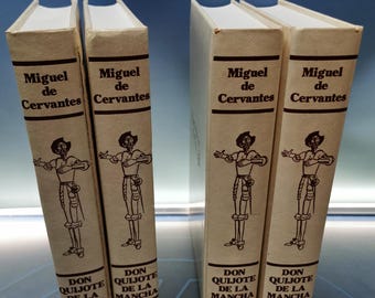 4 Bände, Gesamtsammlung, Don Quixote de la Mancha, 4 Bücher, Rialp-Ausgaben, 1980.
