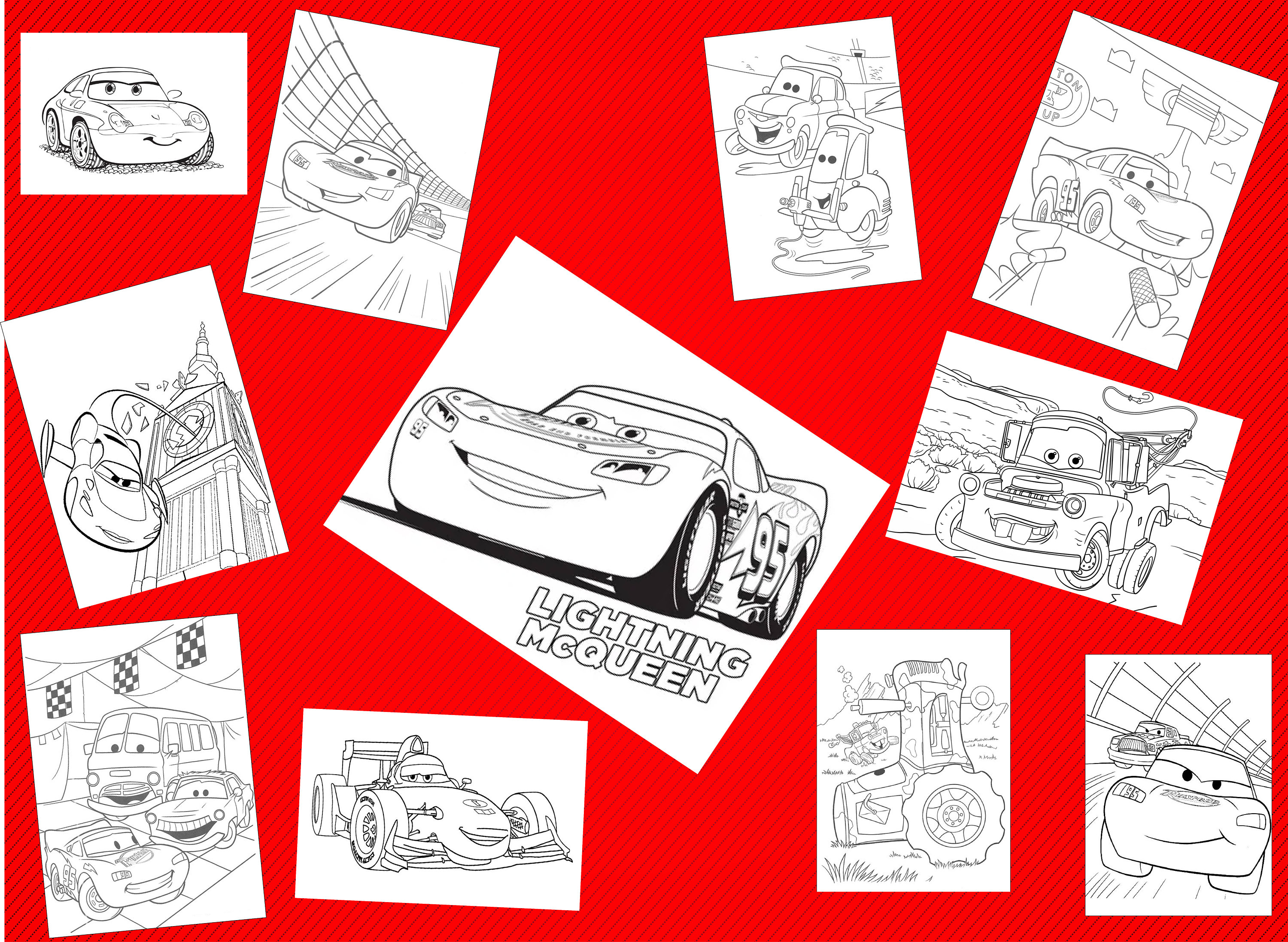 Lightning Mcqueen Face Coloring Pages