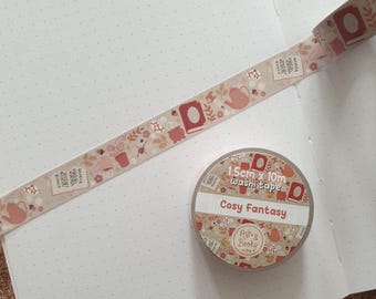 Cosy Fantasy Orange Cottagecore 1.5cm x 10m Washi Tape Bookish Journal