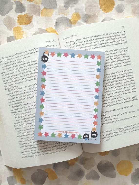 Soot Sprite Ghibli Stars A6 Memopad Stationery