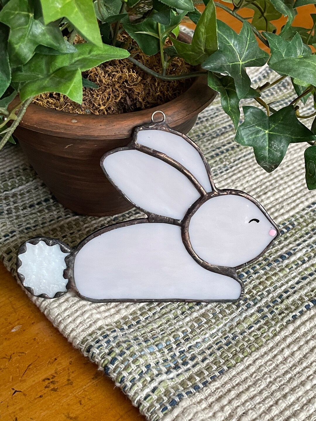 Stained Glass Bunny Rabbit Suncatcher Ornament Easter Etsy