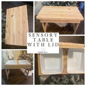 Sensory Table WITH LID | Toddler Sensory Table with Lid | Gift for toddler | Small Sensory Table with Tabletop