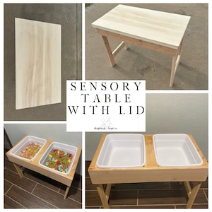 Sensory Table with Lid | Toddler Sensory Table | Kids Activity Table | Sensory Play Table | Wooden Toddler Table | Small Sensory Table |