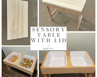 Sensory Table With LID | Toddler Sensory Table with Lid | Gift for toddler | Small Sensory Table with Tabletop | Sensory | Activity Table |