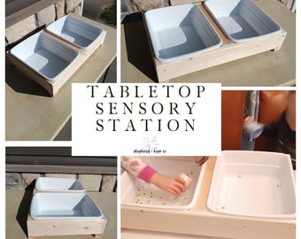 Tabletop Sensory Station | Sterlite Bins | Gift for Toddler | Creative Activity Play | Water Sand Sensory Play |