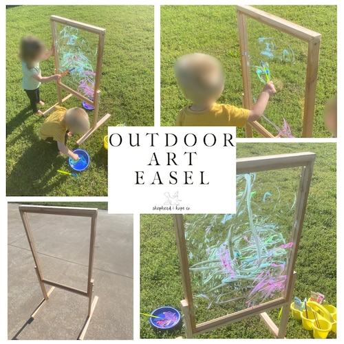 chevalet d'art d'extérieur | chevalet pour tout-petits | Cadeau pour tout-petit | Jouet d'extérieur | Jeu sensoriel pour les enfants | Chevalet en acrylique | chevalet lavable | Sensorielle