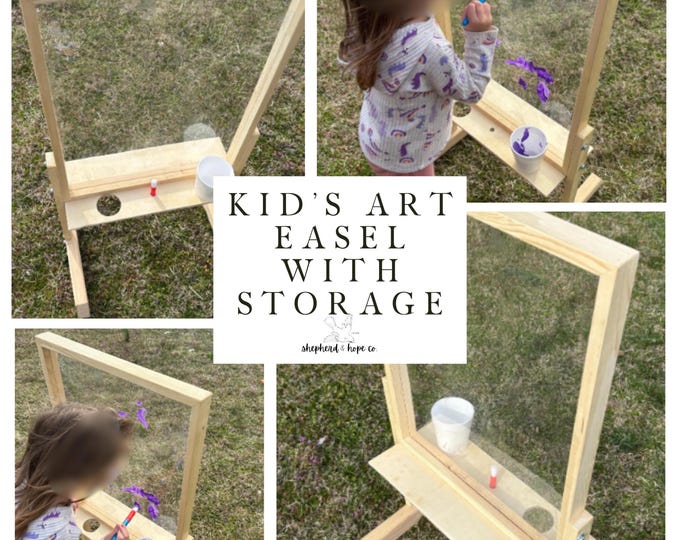 Outdoor Art Easel with Storage: Acrylic Washable Design | Gift for Toddler | Ages 2-6 |