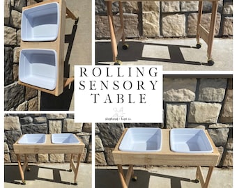 Rolling Sensory Table | Toddler Sensory Table with Wheels | Toddler play | Activity Table for Education | Sensory | Gift for Toddler