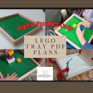 Lego Tray PDF Plans | DIY Digital Build Plans | Gift for Creative Toddler | Building Block and Lego Baseplate | Car activity | Creative Play