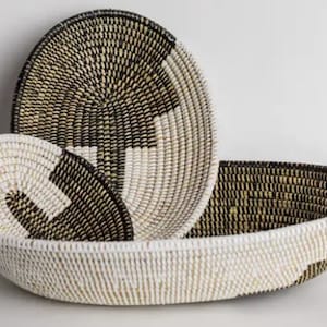 Nesting Baskets, African Baskets Senegal, Nesting Trays, Handmade Basket, Senegal Basket, Handwoven Basket, Basket Set, Storage Basket