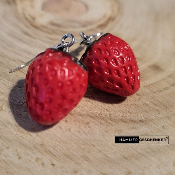 Erdbeeren Ohrringe: Hol dir die Mega-niedlichen Fruchtigen Freunde und verleihe deinem Look einen köstlichen, verspielten Charme!