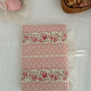 Dagboek handgemaakt bloemen en kant, schrijfcadeau voor dames, tieners, vrouwelijk cadeau