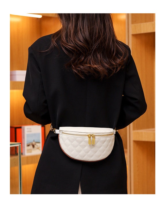 Woman's Genuine Leather Bum Bag Sling Bag Crossbody Bag 