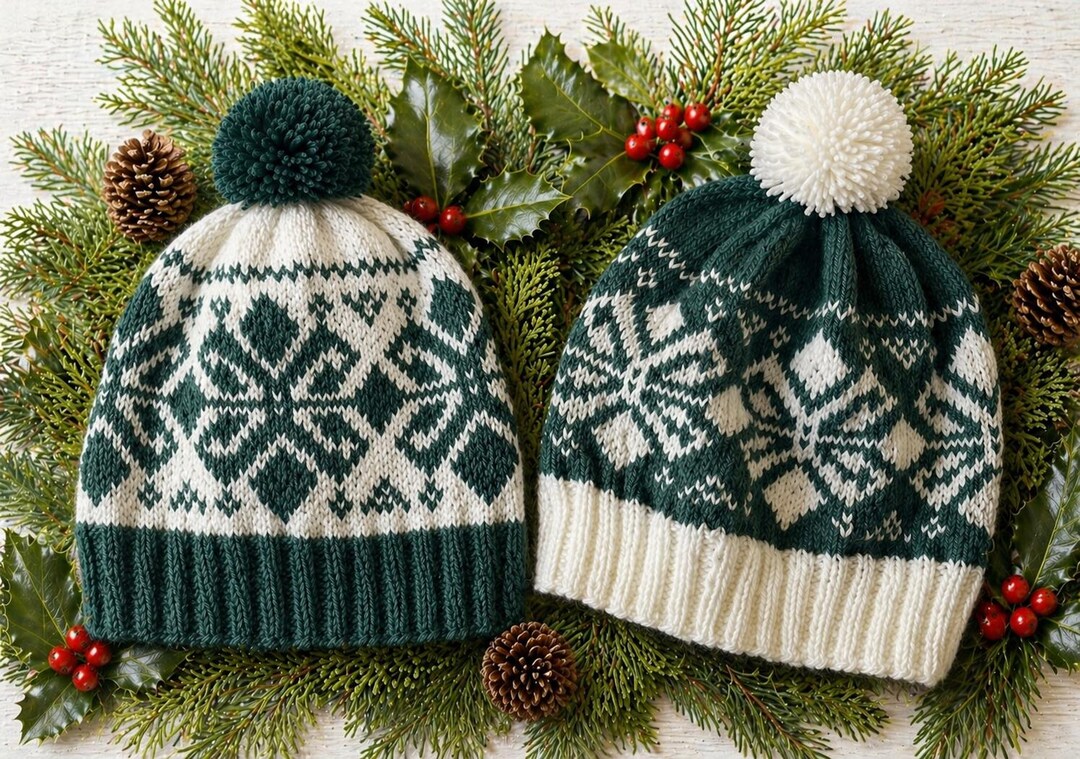 Norwegian Snow Hat - Knitting Pattern - Etsy