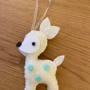 Felt retro reindeer ornament
