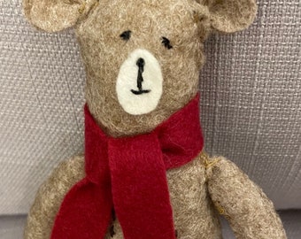 Billie Bear Hug handmade felt toy gift