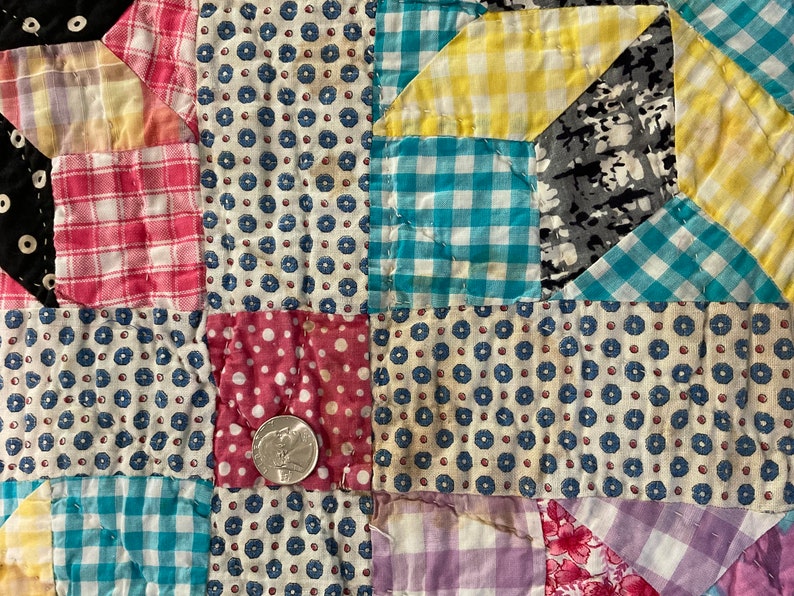 Vintage Hand Sewn Bear Claw Quilt Etsy