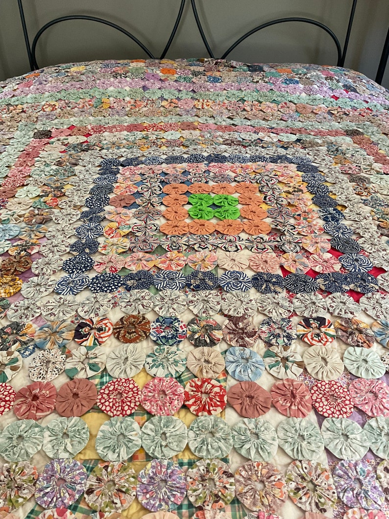 Yummy Yoyo or Bottle Cap Quilt Etsy