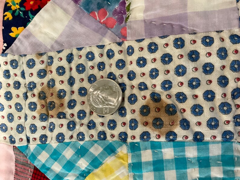 Vintage Hand Sewn Bear Claw Quilt Etsy