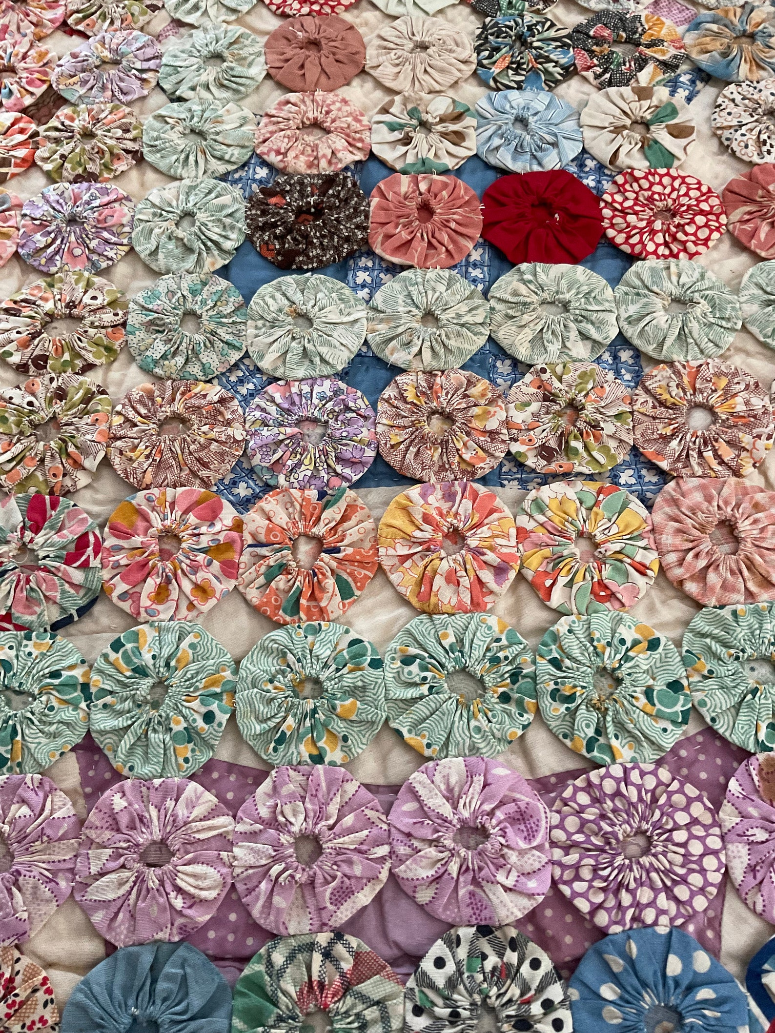 Yummy Yoyo or Bottle Cap Quilt Etsy