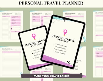 Travel Planner Digital Travel Planner for Travel Itinerary Digital Holiday Planner Holiday Itinerary |Simple planner | Traveling Planner