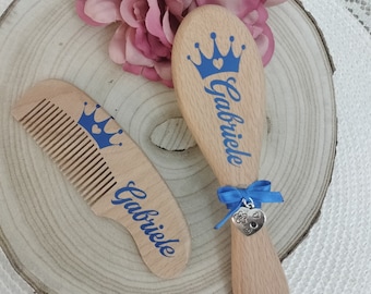 Personalized brush, baby hair brush, brush with name, wooden brush with name, baby brush, brush with bristles