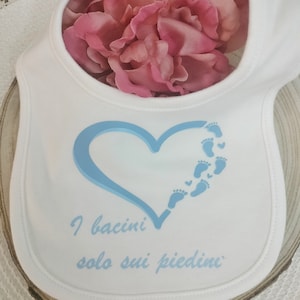 Personalized bibs with name in absorbent cotton, decorated bib with name for newborn, personalized bib with name and phrase