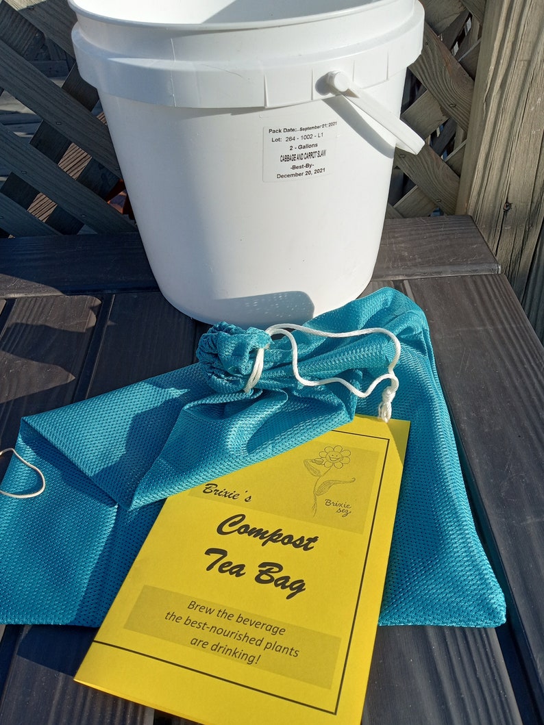 Brixie's Compost Tea Bag make your own liquid fertilizer garden nutrition feed the soil image 1
