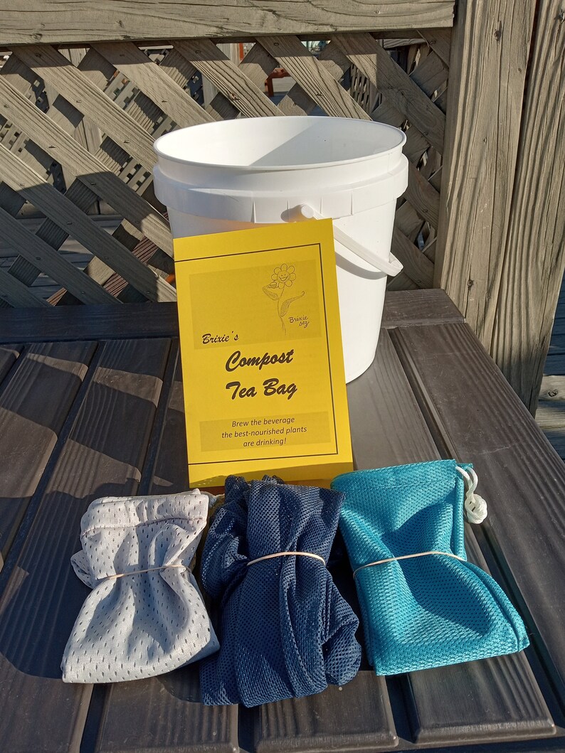 Brixie's Compost Tea Bag make your own liquid fertilizer garden nutrition feed the soil image 4
