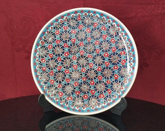 Handmade Ceramic Plate - Decorative Wall Hanging Plates - Special Art 12" (30,5 cm)