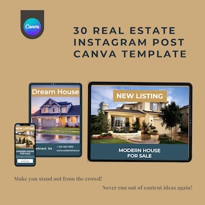 Pacote de modelos de imóveis de luxo, marca de corretores imobiliários, kit de modelos de postagens em mídias sociais, Instagram imobiliário, marketing imobiliário moderno Canva