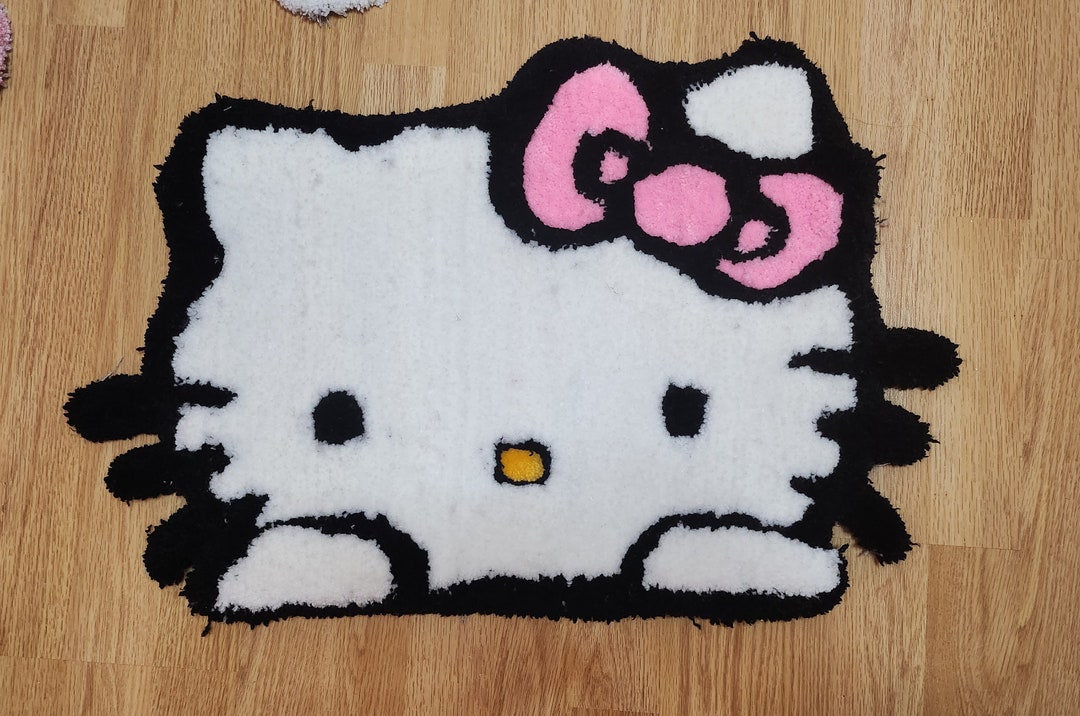 Hello Kitty Peeker Rug Tufted Rug Etsy