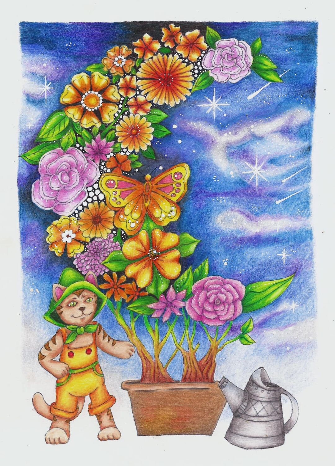 Moon Dreams Adult Coloring Pages - Etsy