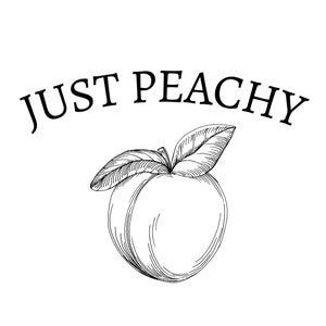 Cute &quot;Just Peachy&quot; -- Digital Design -- PNG  + SVG Download