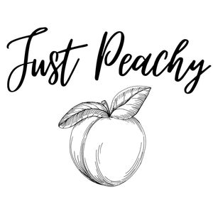 Cute &quot;Just Peachy&quot; -- Digital Design -- PNG  + SVG Download