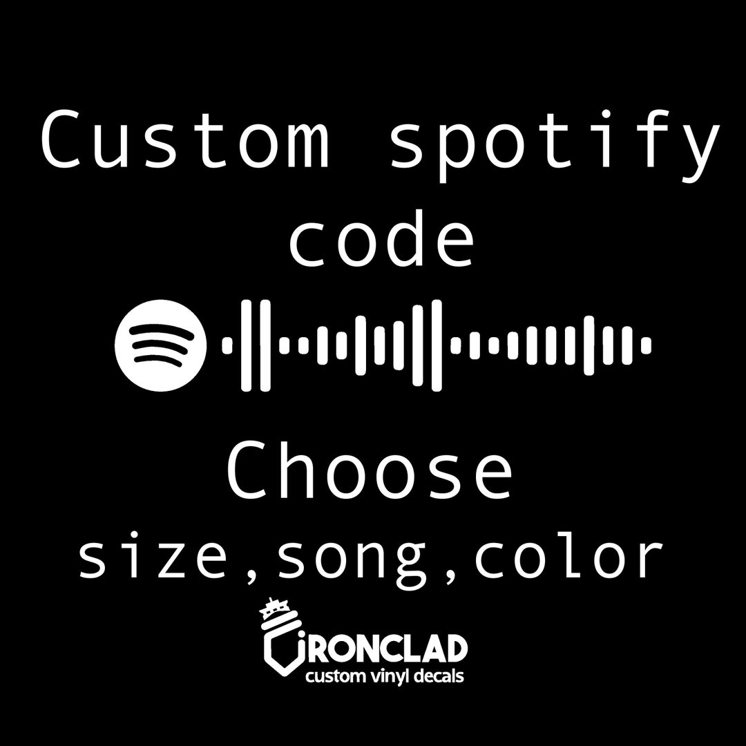 Custom Music Scan Code Vinyl Decal Personalized Music Code Sticker