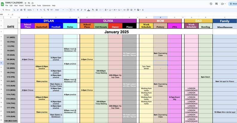 2025 Organizational Calendar - Etsy