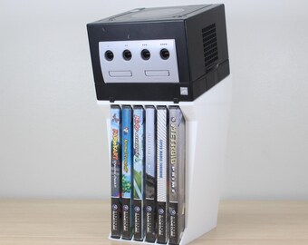 Nintendo GameCube Game Console and Game Case Display Stand