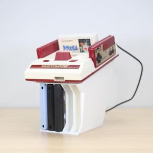 Nintendo Famicom Game Console and Cartridge Display Stand