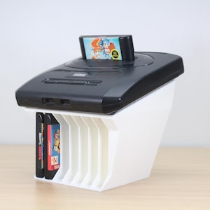 Sega Genesis Gen 2 Game Console and Cartridge Display Stand