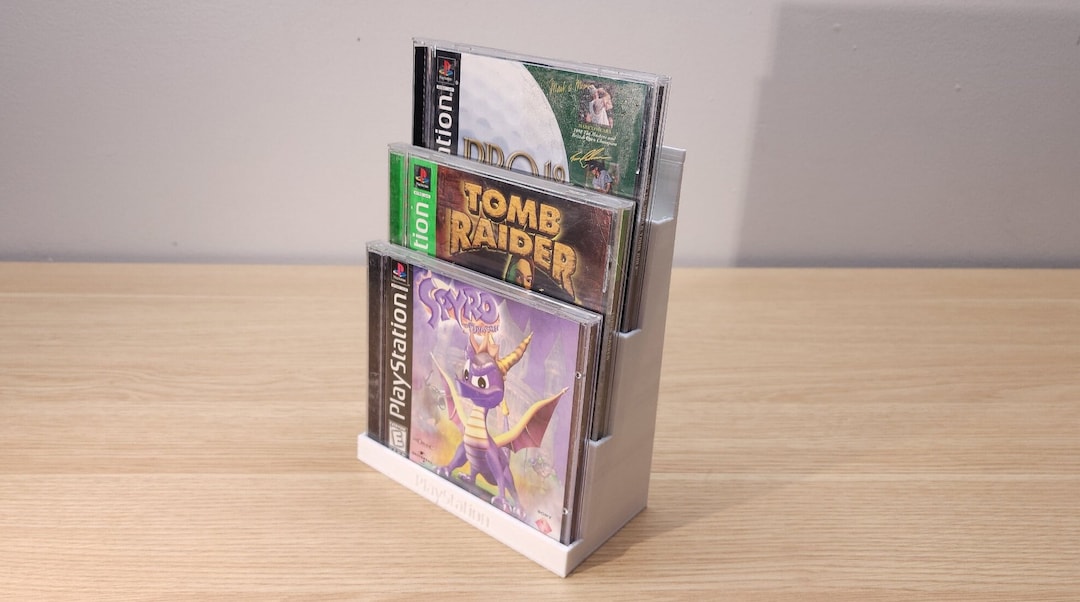 Playstation 1 Game Case Stand Etsy