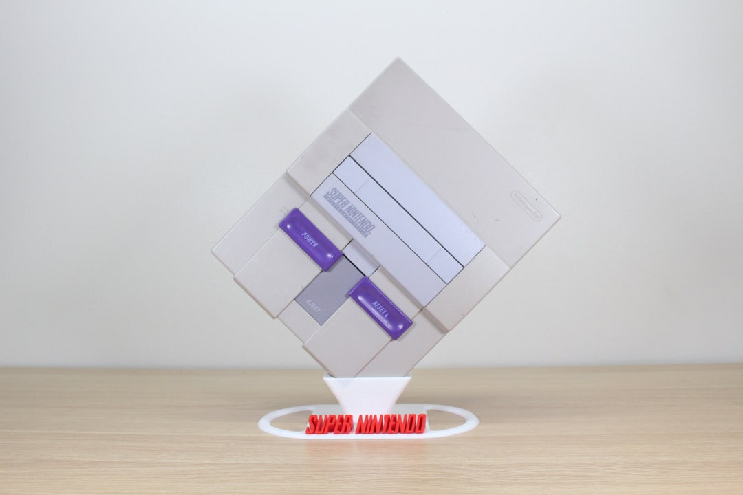 Super Nintendo Console Vertical Diagonal Display Stand - Etsy