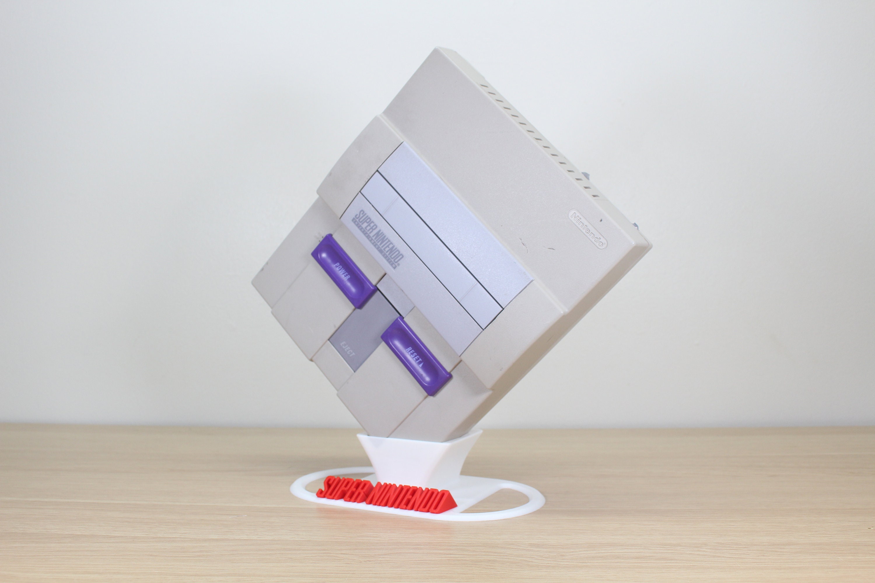 Super Nintendo Console Vertical Diagonal Display Stand - Etsy