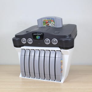 Nintendo 64; N64 Game Console and Cartridge Display Stand