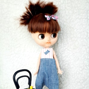 Blythe denim  jumpsuit Licca clothes Blythe clothes Blythe overalls Blythe outfit Licca overalls Blythe accessories Neo Blythe Bjd jumpsuit