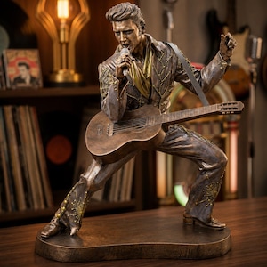 Elvis Presley Sculpture 26 Cm – Classic Rock Legend Statue, Music