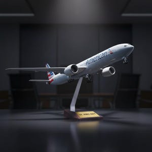 Personligt flygplansmodell med stativ – skala 1:157 i harts