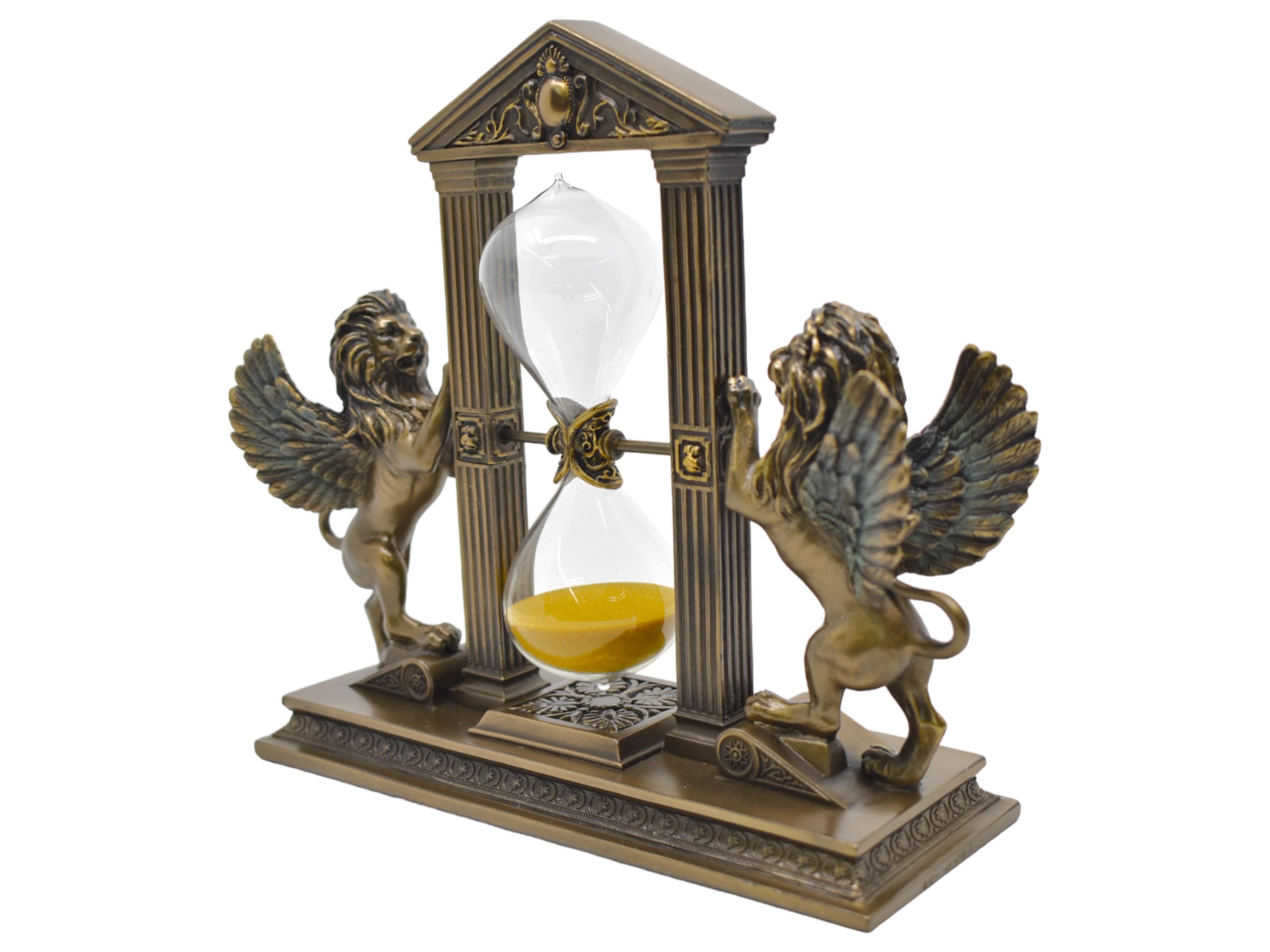 Winged Lion Hourglass Statue, Venetian Lion of Saint Mark Sand Timer ...