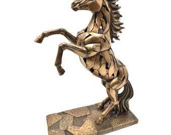 ブロンズ製跳ね馬像 – 高級ホーム＆オフィス装飾 - Etsy 日本
