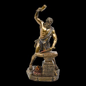 Hephaistos Bronze Skulptur: Griechischer Gott der Schmiedekunst